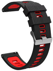 Cinturino in silicone Ricardo Claviere 20mm, Black/Red, Quick Release