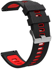 Cinturino in silicone Ricardo Claviere 22mm, Black/Red, Quick Release