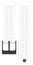 Cinturino in silicone Ricardo da 22 mm (per Suunto 9 Peak, Race, Vertical), bianco, sgancio rapido