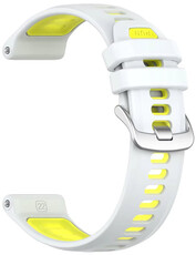 Cinturino in silicone Ricardo Gressoney 22mm (per Garmin Forerunner 970), White/Yellow