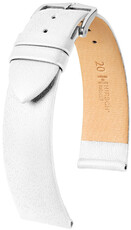 Cinturino in pelle Hirsch Italocalf 17802000-2, bianco, pelle di vitello