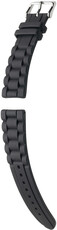 Cinturino in silicone Hirsch Jelly L 40818850-2, nero, lunghezza L