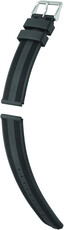 Cinturino in silicone Hirsch Silverstone L 40518850-2, nero, lunghezza L