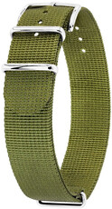 Cinturino in tessuto Hirsch Rush Recycle XL 40536040-2, verde, lunghezza XL