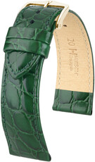 Cinturino in pelle Hirsch Crocograin 12302840NQ-1, verde, pelle di vitello