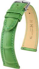 Cinturino in pelle Hirsch London 04307142-2, verde, pelle di alligatore, Quick Release
