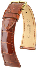 Cinturino in pelle Hirsch London 04307170-7, marrone, pelle di alligatore, Quick Release