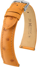 Cinturino in pelle Hirsch Massai Ostrich L 04362075-2, marrone, pelle di struzzo, lunghezza L, Quick Release