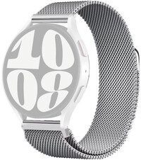 bracciale in acciaio inossidabile Ricardo Venosa, argento, Quick Release, a maglia milanese, magnetico