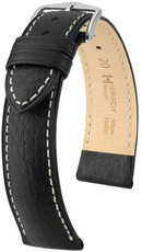 Cinturino in pelle Hirsch Boston L 01302050NQ-2, nero, pelle di vitello, lunghezza L