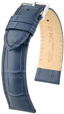 Cinturino in pelle Hirsch Duke 01028180NQ-2, blu, pelle di vitello