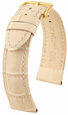 Cinturino in pelle Hirsch Duke 01028190NQ-1, beige, pelle di vitello