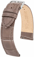 Cinturino in pelle Hirsch Duke L 01028037-2, marrone, pelle di vitello, lunghezza L, Quick Release
