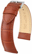 Cinturino in pelle Hirsch Duke L 01028070NQ-2, marrone, pelle di vitello, lunghezza L
