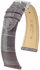 Cinturino in pelle Hirsch London 04207112-2, viola, pelle di alligatore, Quick Release