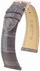 Cinturino in pelle Hirsch London 04207112-7, viola, pelle di alligatore, Quick Release