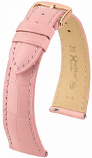Cinturino in pelle Hirsch London 04207122-7, rosa, pelle di alligatore, Quick Release