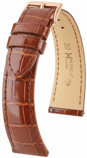 Cinturino in pelle Hirsch London 04207170-7, marrone, pelle di alligatore, Quick Release