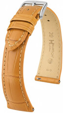 Cinturino in pelle Hirsch London 04207175-2, marrone, pelle di alligatore, Quick Release