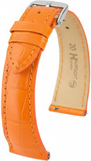 Cinturino in pelle Hirsch London 04207176-2, arancione, pelle di alligatore, Quick Release