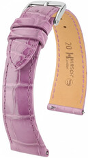 Cinturino in pelle Hirsch London 04207187-2, viola, pelle di alligatore, Quick Release
