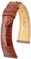 Cinturino in pelle Hirsch London L 04207070-7, marrone, pelle di alligatore, lunghezza L, Quick Release