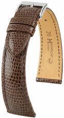 Cinturino in pelle Hirsch London L 04266010-2, marrone, pelle di lucertola, lunghezza L, Quick Release