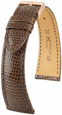 Cinturino in pelle Hirsch London L 04266010-7, marrone, pelle di lucertola, lunghezza L, Quick Release