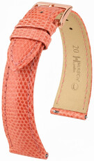 Cinturino in pelle Hirsch London L 04266022-7, arancione, pelle di lucertola, lunghezza L, Quick Release