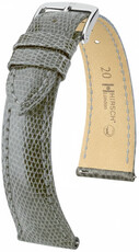 Cinturino in pelle Hirsch London L 04266030-2, grigio, pelle di lucertola, lunghezza L, Quick Release
