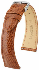 Cinturino in pelle Hirsch London L 04266070-2, marrone, pelle di lucertola, lunghezza L, Quick Release