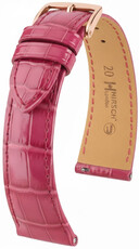 Cinturino in pelle Hirsch London L 04307024-7, rosa, pelle di alligatore, lunghezza L, Quick Release
