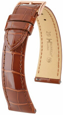 Cinturino in pelle Hirsch London L 04307070-7, marrone, pelle di alligatore, lunghezza L, Quick Release