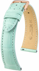 Cinturino in pelle Hirsch London L 04307081-7, blu, pelle di alligatore, lunghezza L, Quick Release