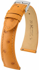 Cinturino in pelle Hirsch Massai Ostrich 04262175-2, marrone, pelle di struzzo, Quick Release
