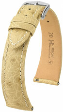 Cinturino in pelle Hirsch Massai Ostrich 04262190-2, beige, pelle di struzzo, Quick Release