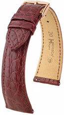 Cinturino in pelle Hirsch Regent 04107169-7, rosso, pelle di alligatore, Quick Release