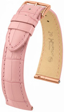 Cinturino in pelle Hirsch London L 04207022-7, arancione, pelle di alligatore, lunghezza L, Quick Release