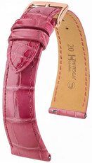 Cinturino in pelle Hirsch London L 04207024-7, rosa, pelle di alligatore, lunghezza L, Quick Release