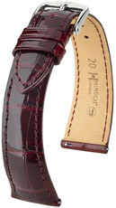 Cinturino in pelle Hirsch London L 04207060-2, rosso, pelle di alligatore, lunghezza L, Quick Release