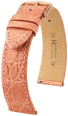 cinturino in pelle Hirsch Genuine Croco L 01808022-7, arancione, pelle di coccodrillo, lunghezza L, Quick Release