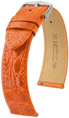 cinturino in pelle Hirsch Genuine Croco L 01808076-2, arancione, pelle di coccodrillo, lunghezza L, Quick Release