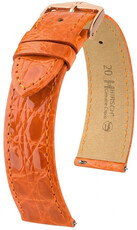 cinturino in pelle Hirsch Genuine Croco L 01808076-7, arancione, pelle di coccodrillo, lunghezza L, Quick Release