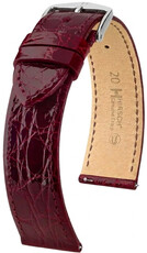 Cinturino in pelle Hirsch Genuine Croco 01808160-2, rosso, pelle di coccodrillo, Quick Release
