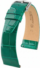Cinturino in pelle Hirsch Prestige 02207140-2, verde, pelle di alligatore, Quick Release