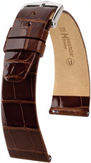 cinturino in pelle Hirsch Prestige L 02207010-2, marrone, pelle di alligatore, lunghezza L, Quick Release