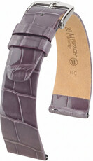 cinturino in pelle Hirsch Prestige L 02207012-2, viola, pelle di alligatore, lunghezza L, Quick Release