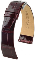 Cinturino in pelle Hirsch Prestige 02207160-2, rosso, pelle di alligatore, Quick Release