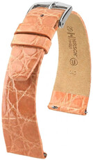 Cinturino in pelle Hirsch Prestige 02208122-2, arancione, pelle di coccodrillo, Quick Release