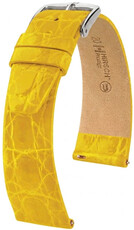 Cinturino in pelle Hirsch Prestige 02208172-2, giallo, pelle di coccodrillo, Quick Release